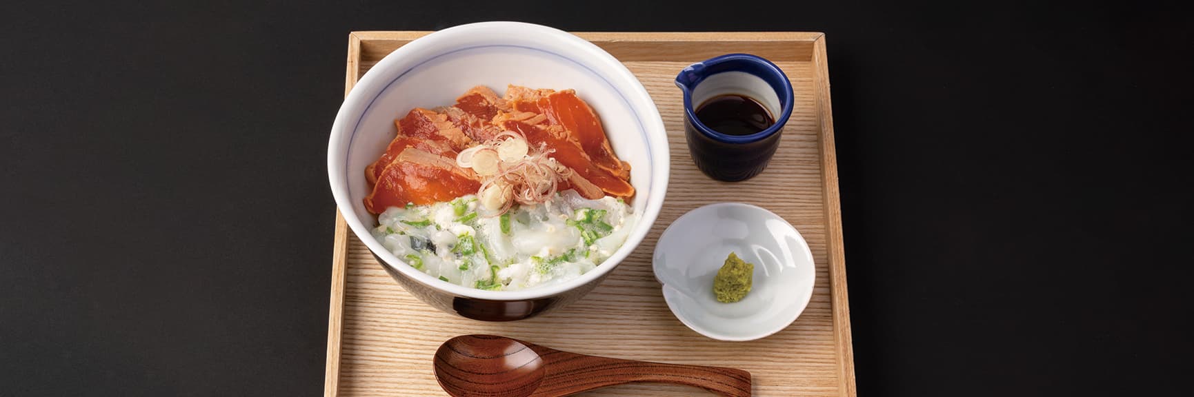 いかと信州サーモン漬け丼